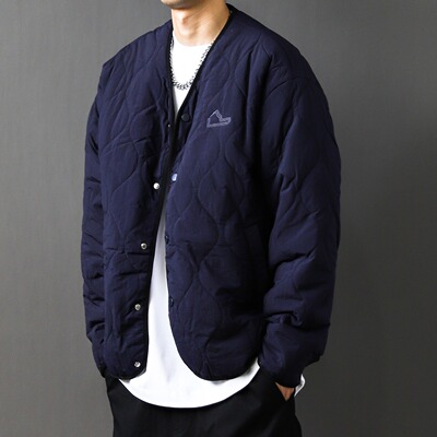 日系复古菱形格大码V领秋冬季男款百搭2025棉服棉衣外套轻薄宽松