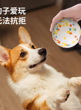 爆米花玩具球狗狗玩具耐咬磨牙拉布拉多中大型犬弹力互动金毛ETPU