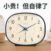 方形新款 时钟表 小闹钟静音小学生儿童老人专用起床神器桌面摆台式