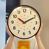 2026新款 免打孔挂钟轻奢客厅家用时尚 静音挂墙现代简约大气时钟表