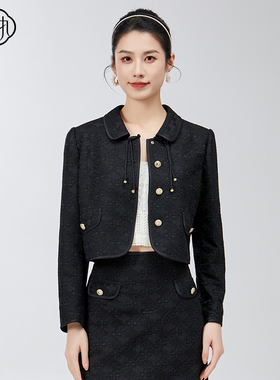 固执春季新款新中式翻领盘扣流苏刺绣蕾丝短外套00041DT08850