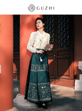 固执《神女赋》秋冬新款国风一片式改良长款马面裙42241BQ08938