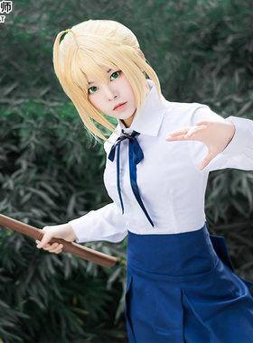 猫老师fgo命运之夜saber阿尔托莉雅假发金黄色二次元cosplay假毛