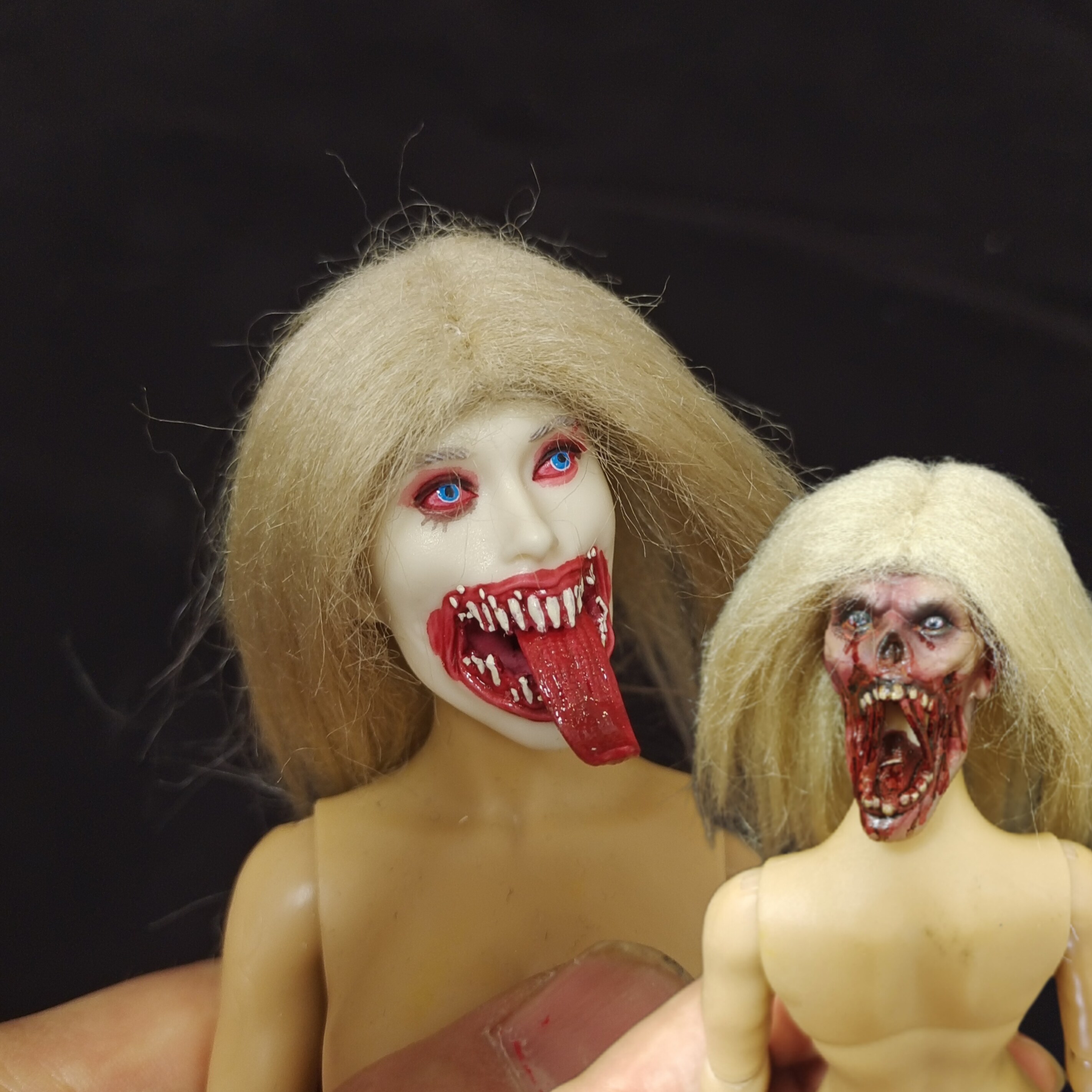 16女兵人头雕glf重口味女鬼僵尸头雕丧尸模型恐怖场景diy个性头雕