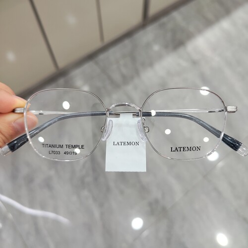 Latemon浪特梦超轻纯钛眼镜女近
