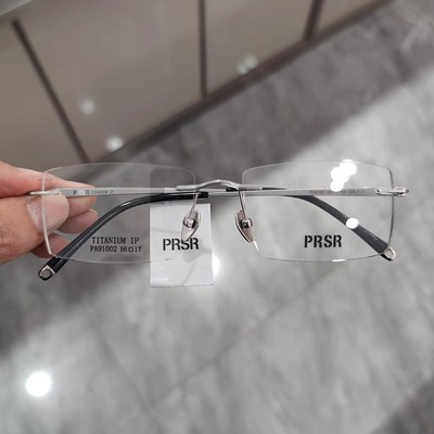 新款帕莎眼镜框超轻纯钛无框男士
