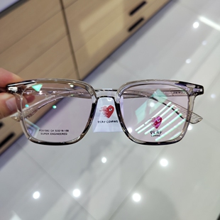 川久PLAYCOMME眼镜框男近视女TR超轻大框素颜显瘦黑色眼镜架61082