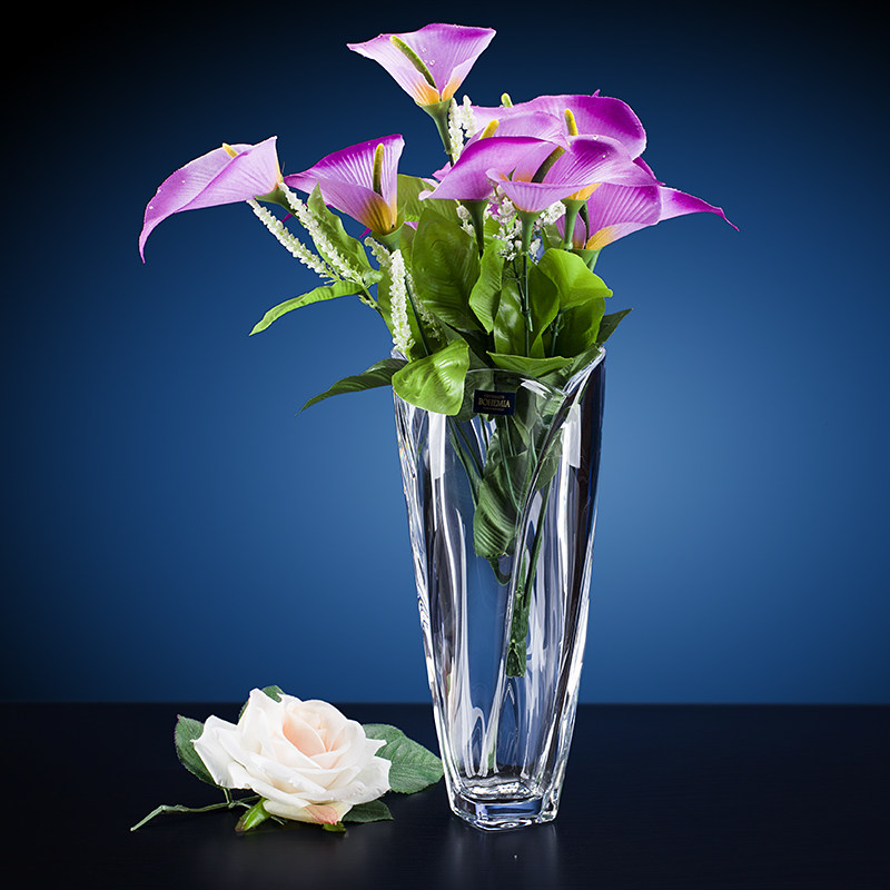 捷克进口波希米亚格罗布玻璃水晶花瓶客厅摆件花瓶北欧