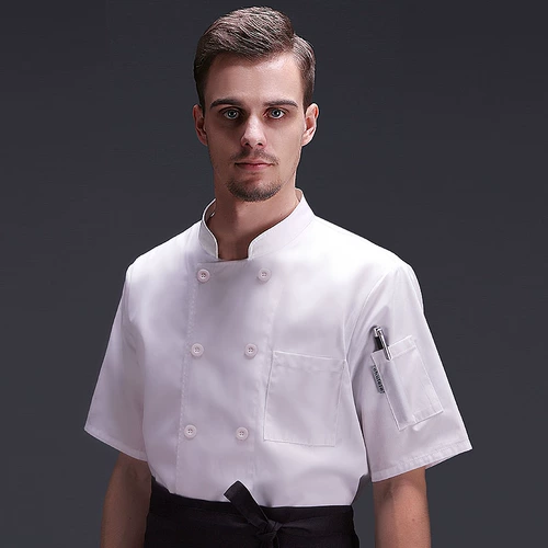 厨乐乐 Аутентичный летний дышащий костюм шеф-повара с коротки
