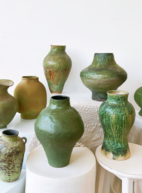 复古油画风孤品实用工具花瓶