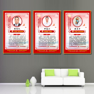 当代杰出人物共和国勋章获得者模范人物学习榜样装饰画像挂像展板