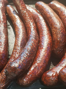 湖南湘西特产农家手工制作糯米血肠米肠血粑粑香肠铁板烧烤原料