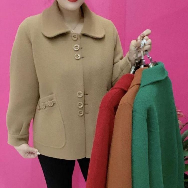 2025新款中老年妈妈装毛呢外套女秋冬装宽松洋气显瘦大码呢子大衣