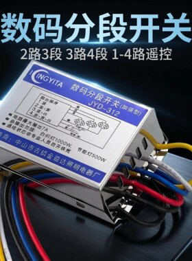 数码分段开关控制器二路三段水晶