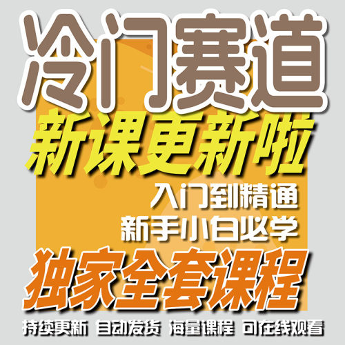 全新冷门赛道掘金链路合集教程