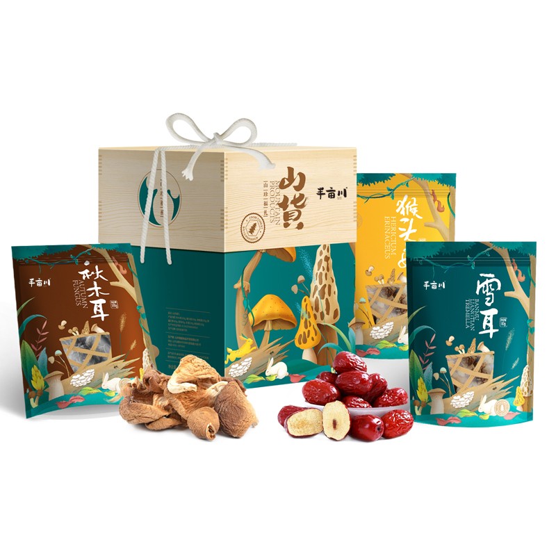 半亩良田 半亩川 山珍福礼1098g 南北干货礼盒 山珍礼盒 年货礼盒