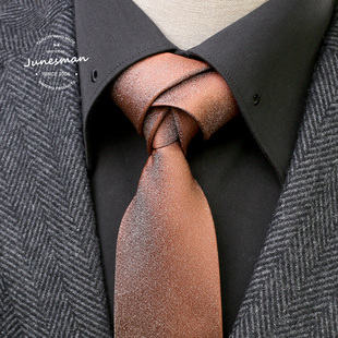 沙金!六月男人 商务正装仿真丝领带男士埃尔德雷奇结 礼盒