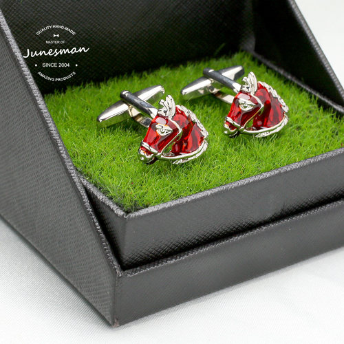 骏马！法式袖扣男士衬衫袖钉