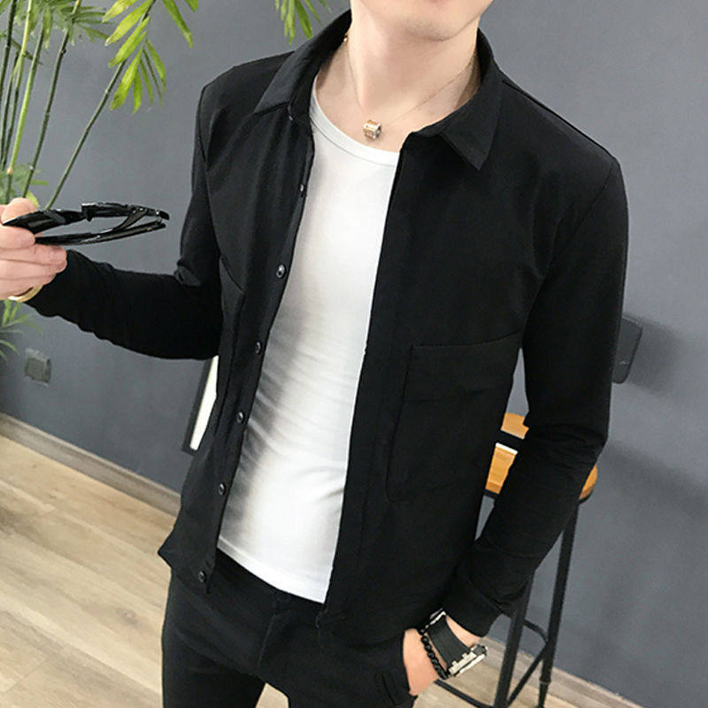 春秋装社会精神小伙小个子休闲外套韩版潮流帅气修身夹克小码上衣