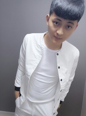 春秋季外套男潮流社会精神小伙修身夹克青 少年休闲百搭褂子衣服