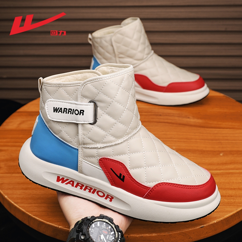 回力男鞋冬季高帮运动鞋加绒保暖棉鞋青少年休闲鞋雪地靴加厚防滑
