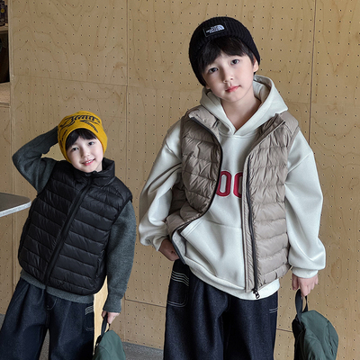 男童羽绒服马甲叠穿校服神器保暖