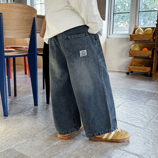 男童裤子2026春季新款童装儿童牛仔裤百搭休闲裤男宝春装直筒长裤