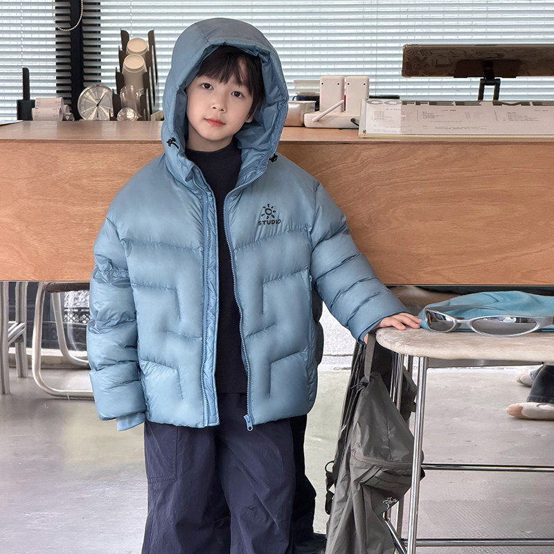 男童羽绒服2025冬季新款儿童90白鸭绒加厚保暖面包服男宝冬装洋气