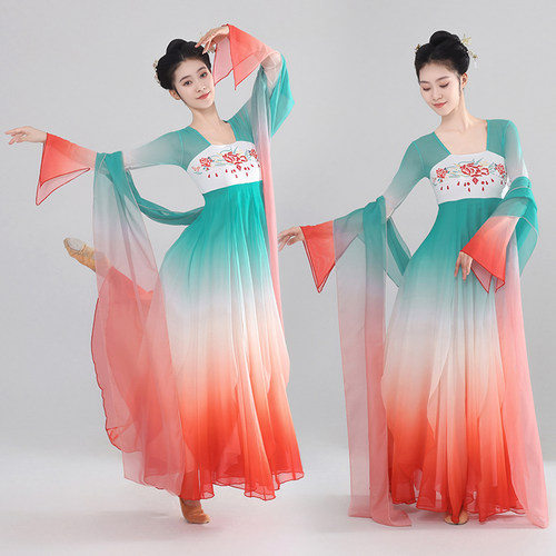 古典舞蹈服女飘逸汉唐舞蹈演出服