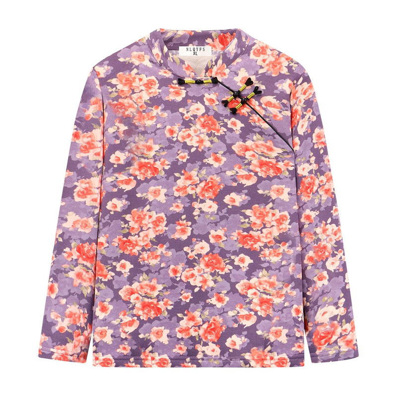 新款国风保暖上衣女款妈妈保暖内衣