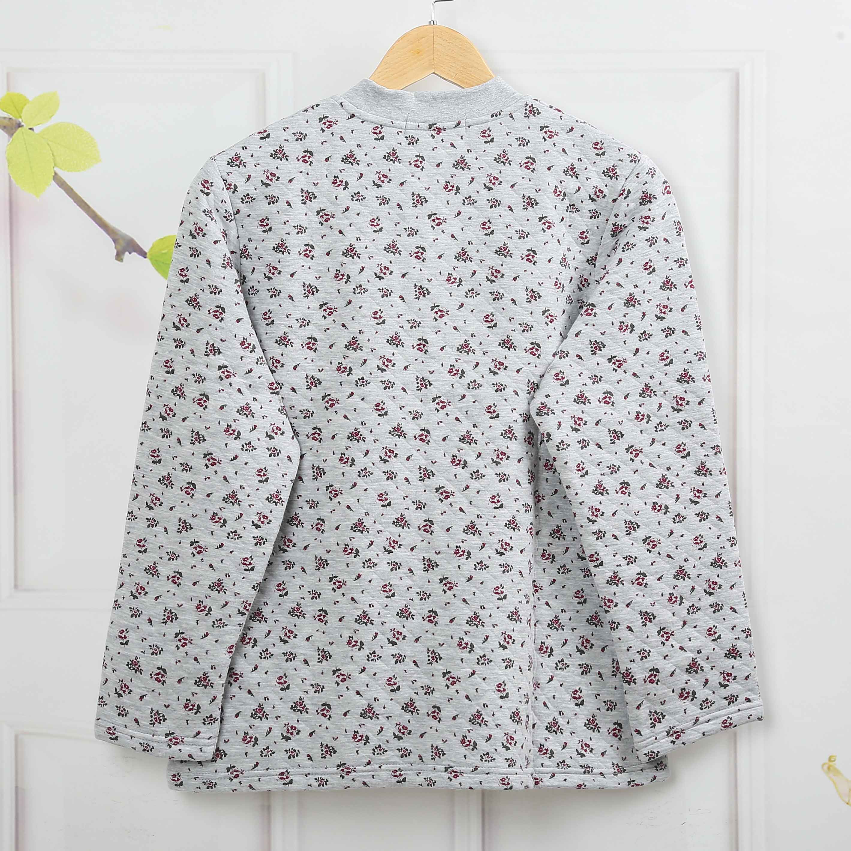 중년 및 노인 여성의 순면 가디건 3 층 두꺼운 플러스 지방 플러스 사이즈 따뜻한 탑 싱글 피스 어머니의 단추가없는 속옷