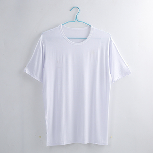 夏季大码男士V领圆领短袖莫代尔t恤 宽松男内衣打底半袖汗衫背心