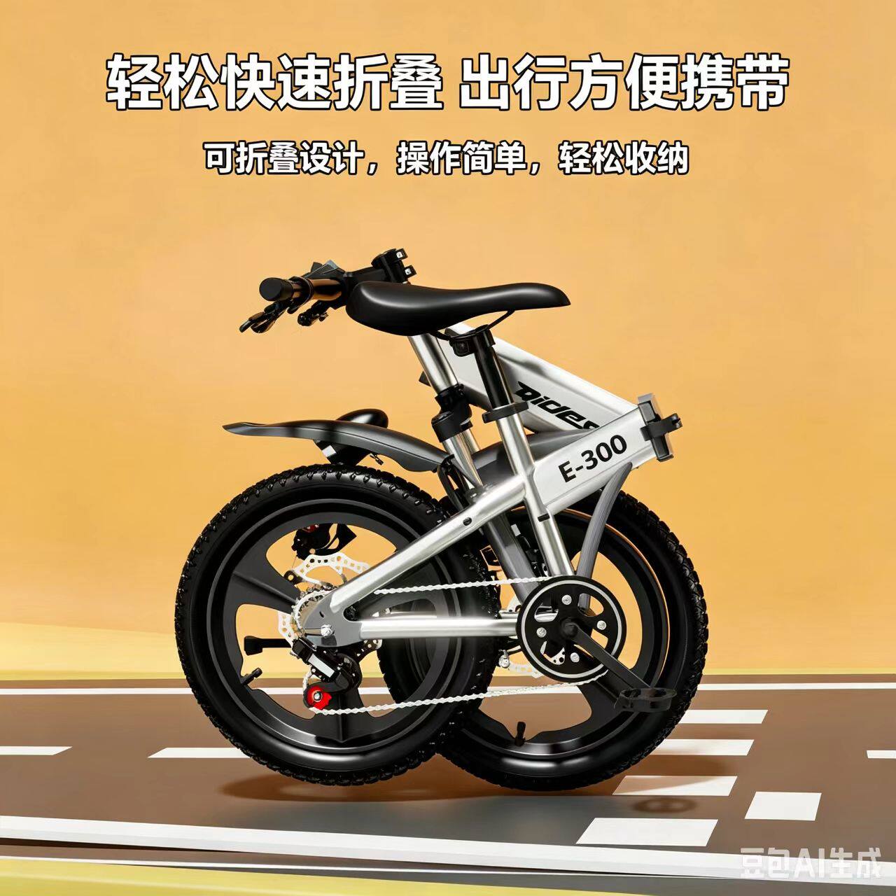 儿童折叠自行车男女孩6-12岁中大童变速碟刹轻便脚踏车小学生单车