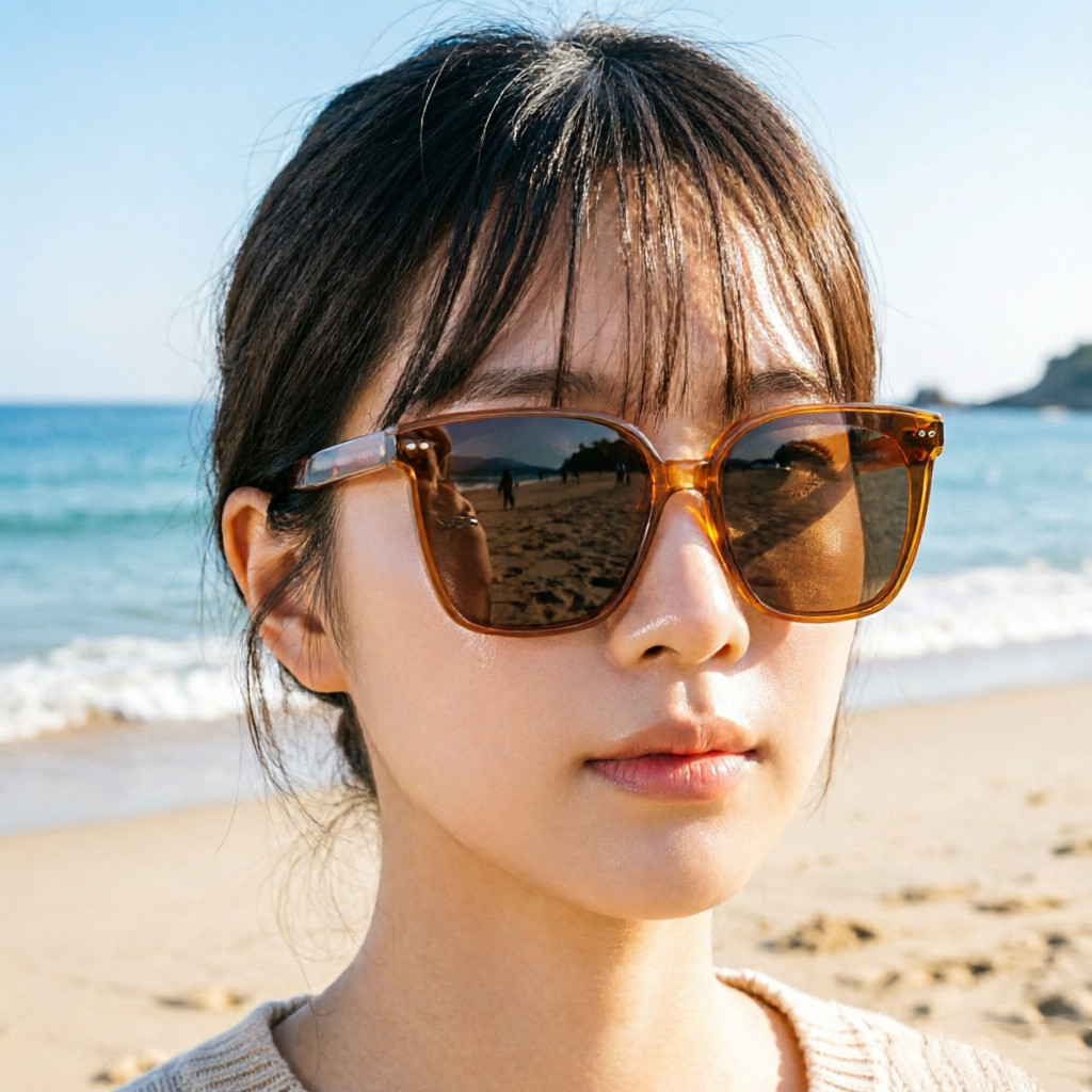 韩国网红眼镜旅游海边度假太阳镜女高温防晒骑车遮阳妈妈款墨镜潮