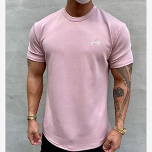 2022 summer sport slim t-shirt for men gym quality tee tops