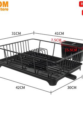 Stainless steel dish drying rack kitchen storage cup holder