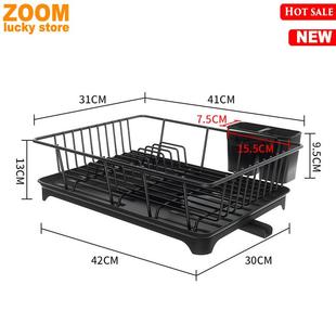 Stainless steel dish drying rack kitchen storage cup holder