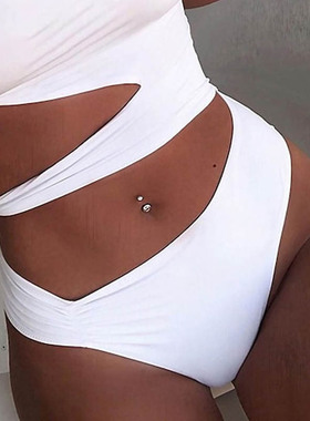 白色比基尼连体泳衣 bikini women's jumpsuit ladies swimsuits