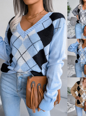 women's sweater V tops spring winter ladies shirt 女学生毛衣