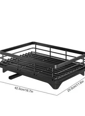 Dish Drying Rack Adjustable Kitchen Plates Organizer with Dr
