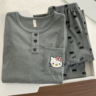 小红书推荐保暖德绒睡衣女两件套