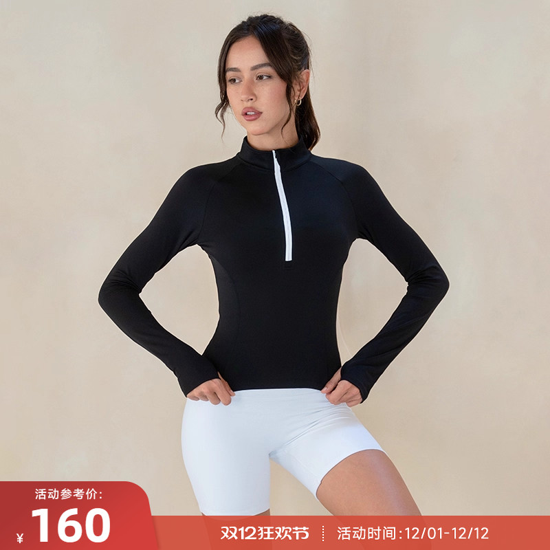 RESHAPE/重塑之路 春夏半开拉链修身跑步健身运动长袖DynamicZip