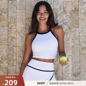 RESHAPE 重塑之路 轻强度带胸垫瑜伽复古撞色健身运动背心Edge