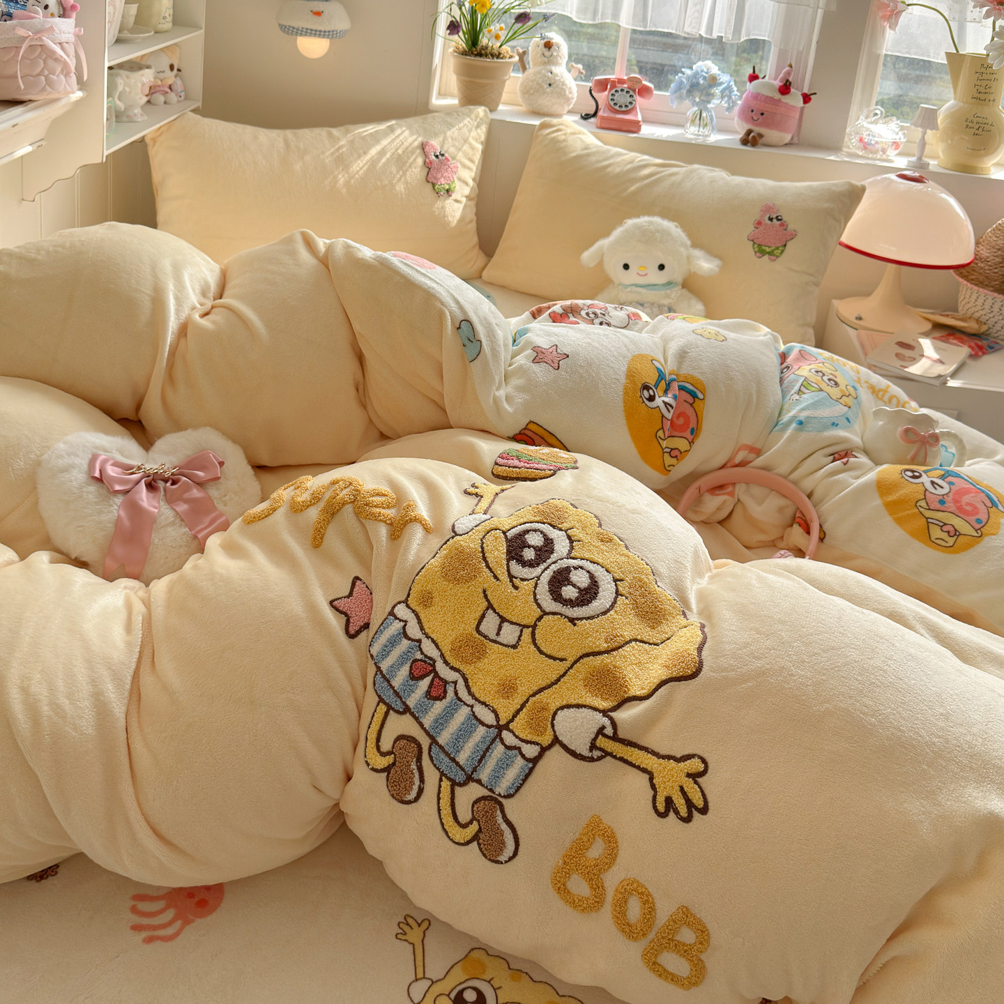 A类牛奶绒哆啦A梦四件套珊瑚绒儿童床品加绒三件套被套罩床单床笠,床上用品,床品套件/四件套/多件套,淘宝优惠券,粉丝福利购,淘宝优惠卷
