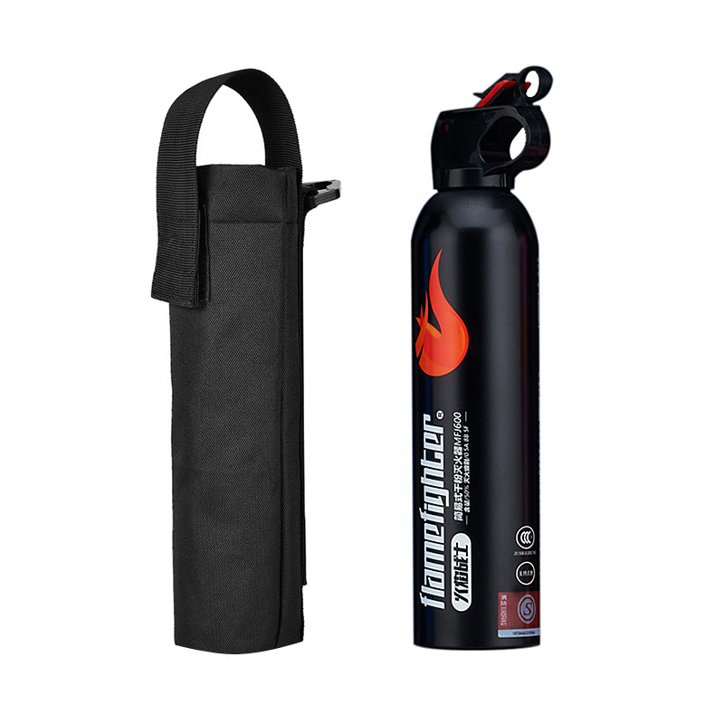 现货 Molle黑尼龙防泼水耐磨保护袋水壶便携式灭火器保护套腰挂袋