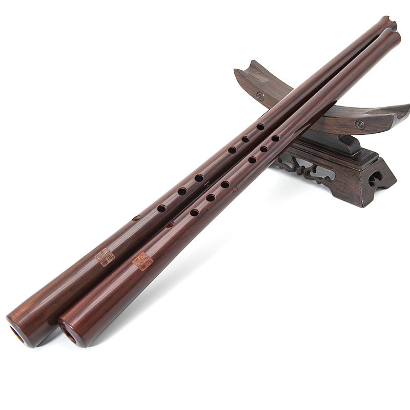 红木洞箫初学入门素高档短箫八孔G调1节戈建明精制便携紫檀萧乐器