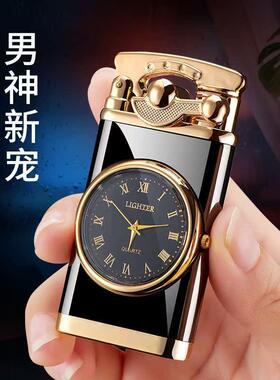 真手表摇臂打火机2025新款防风电子手表点火器创意个性定制送男友