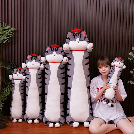 My Emperor Sleeps Cat Pillow Plush Toy Doll for Sleeping on Bed, Long Pillow for Hugging Legs, Rag Doll for Girls