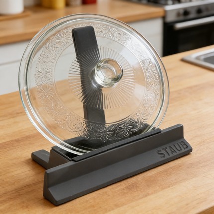 法国Staub珐宝珐琅铸铁锅配件锅盖架子支架煤气灶台用搁架放锅垫