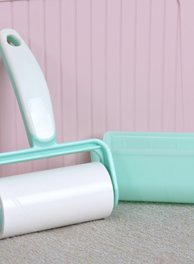 净得丽家居粘尘纸10cm粘毛器可撕式粘毛滚筒衣服除尘滚毛刷沾毛器